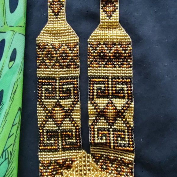 Large Colombian Mostacilla / Beaded handmade necklace, unique and elegant. - Picture 7 of 10